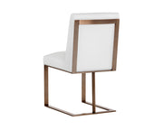 Chaise de salle à manger moderne en cuir - structure en acier stylisée - plusieurs couleurs disponibles