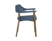 Chaise de salle à manger moderne - effet cuir - structure en acier, fini laiton antique - plusieurs couleurs disponibles