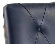 Chaise avec surpiqûres en diamant - base en acier bronze rustique - plusieurs couleurs disponibles