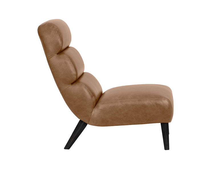Chaise longue en cuir capitonné - pattes en bois de bouleau massif - plusieurs couleurs disponibles