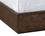 Lit King et meubles au style vintage faits de placage de bois de chêne