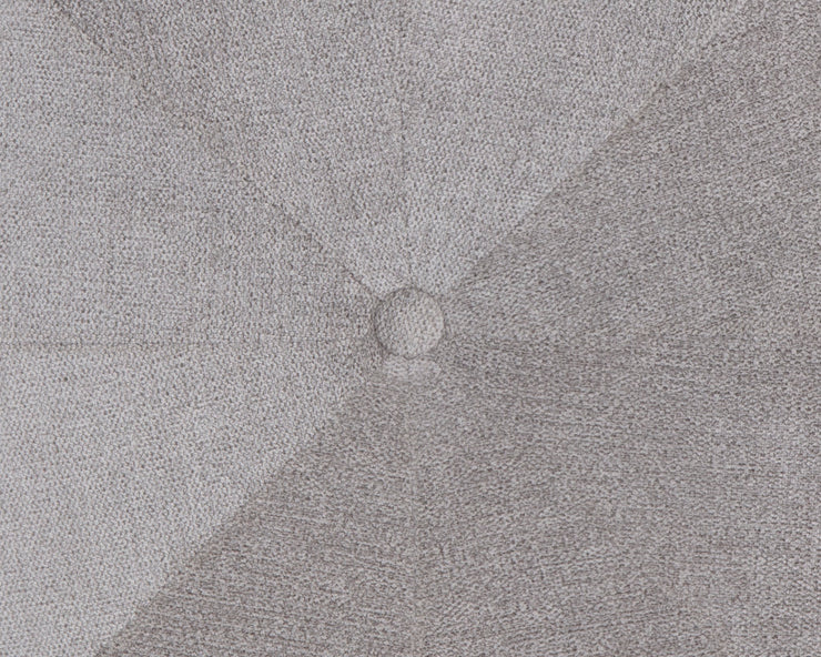 Ottoman gris en tissu et cuir synthétique