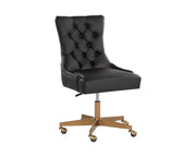 Chaise de bureau capitonnée alliant style et fonctionnalités - plusieurs couleurs disponibles