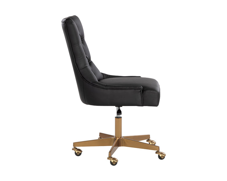 Chaise de bureau capitonnée alliant style et fonctionnalités - plusieurs couleurs disponibles
