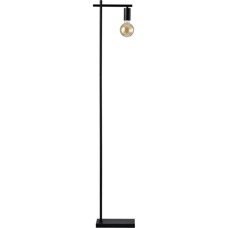 Lampe sur pied en acier noir au design minimaliste 60.25"H
