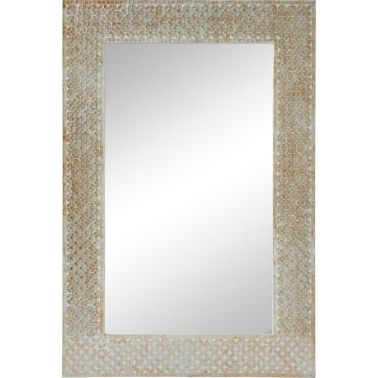 Miroir rectangulaire avec cadre en mosaïque
