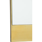 Miroir rectangulaire moderne au design épuré - peint à la feuille d'or