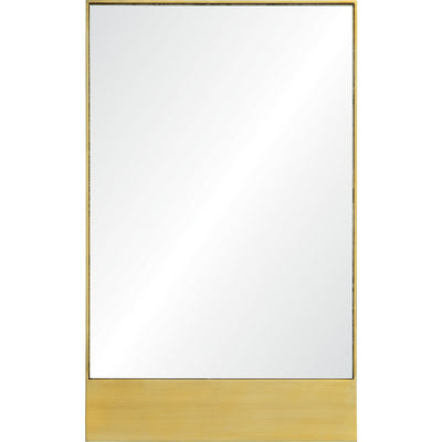 Miroir rectangulaire moderne au design épuré - peint à la feuille d'or